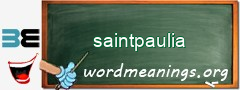 WordMeaning blackboard for saintpaulia